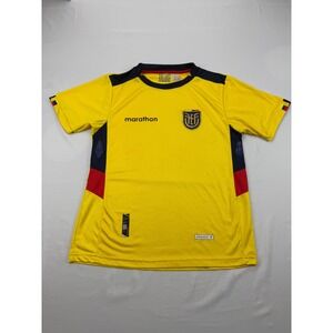 Marathon Soccer Jersey Mens Medium Yellow Ecuador National Team FEF Hidrotec